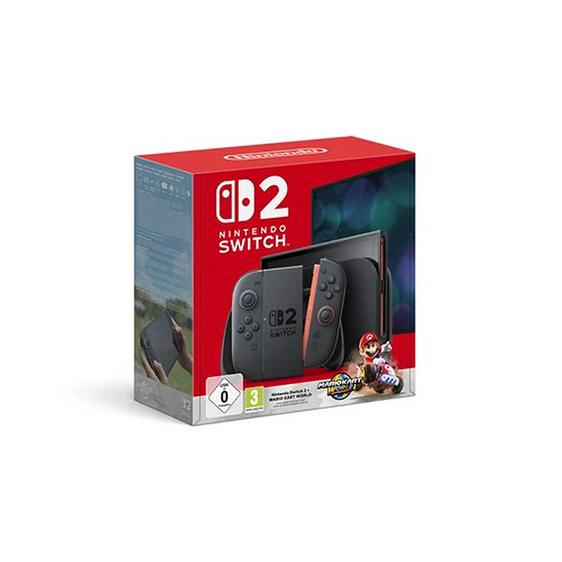 Nintendo Switch 2 Console Red/Blue + Mario Kart World