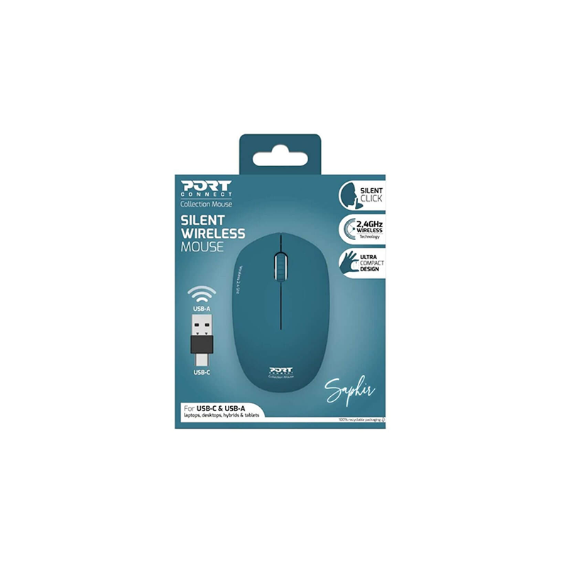 Port Collection Wireless Mouse - Saphire