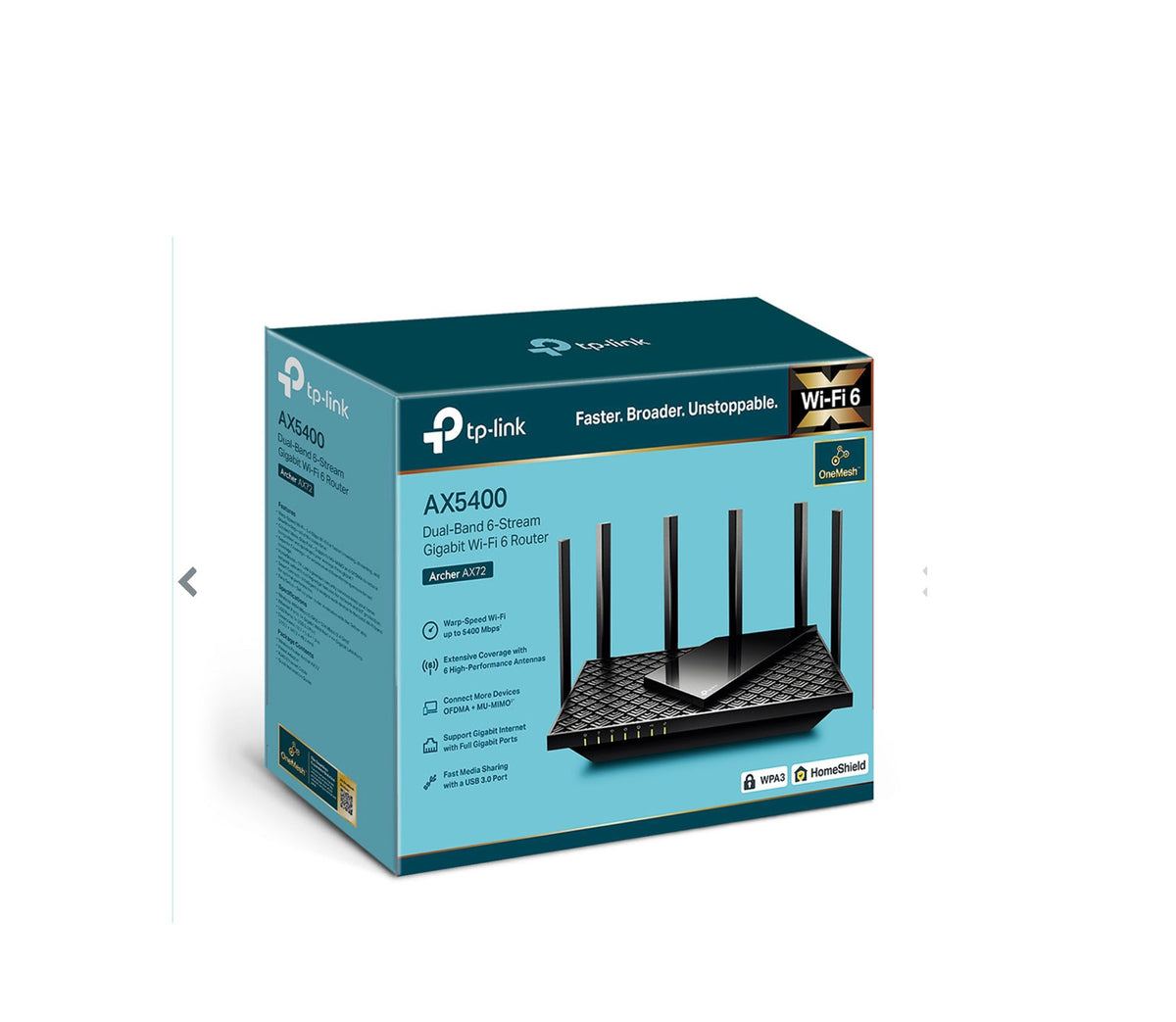 TPLink AX5400 Dual-Band Wi-Fi 6 Router New