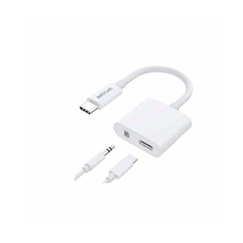 Astrum USB C to Aux + USB C Adapter