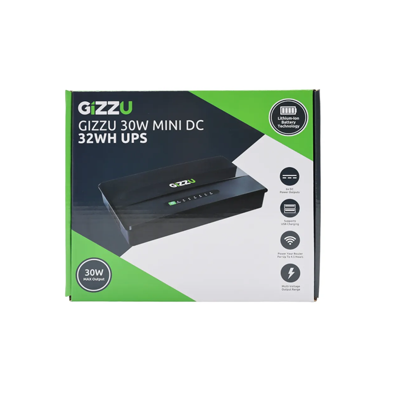 GIZZU 8800mAh Mini DC UPS Black