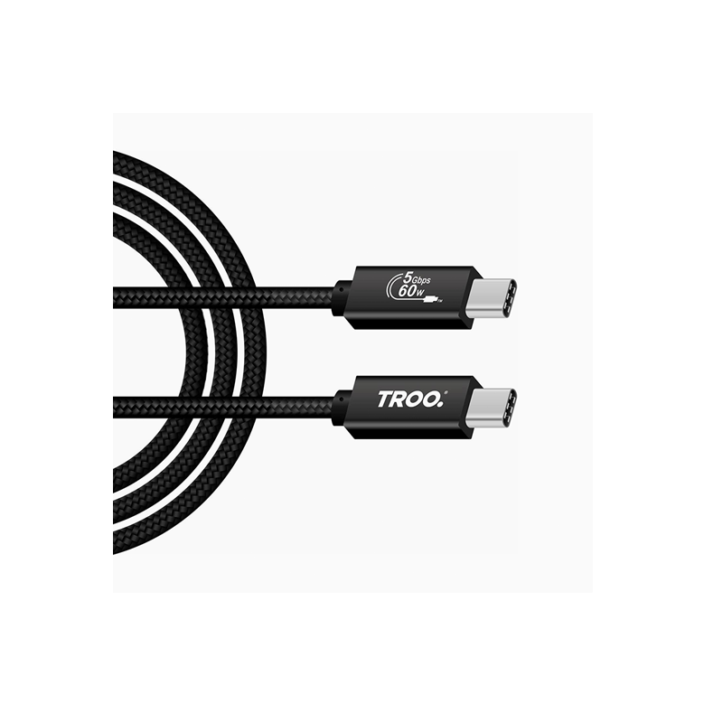 TROO 1 Meter 60W Type C Cable