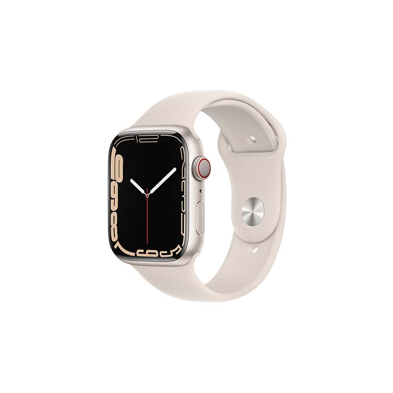 Apple Watch Series 7 45mm GPS and Cellular Aluminium Starlight-Strap Sold Separately