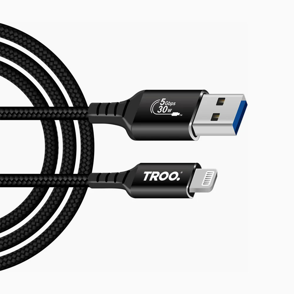 TROO Fast 30W USB To Light MFI Braid 2m New