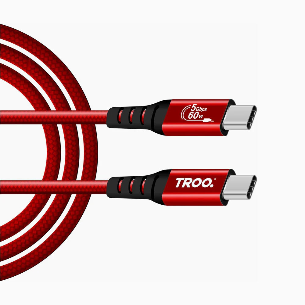 TROO 30W USB C to USB C Braided Cable