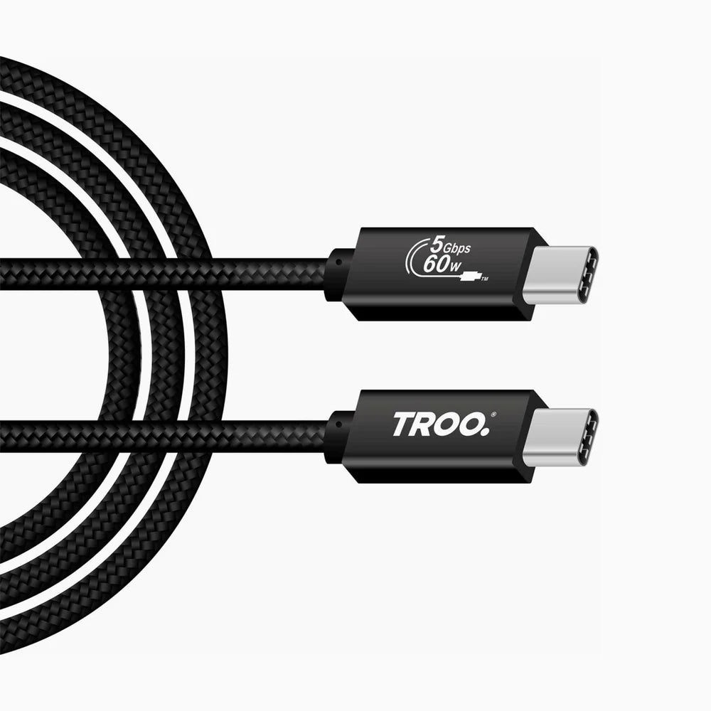 TROO 30W USB C to USB C Braided Cable