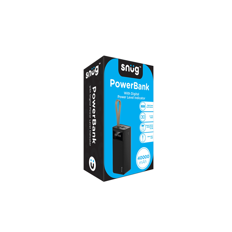 SNUG 40000mAh Powerbank - Black