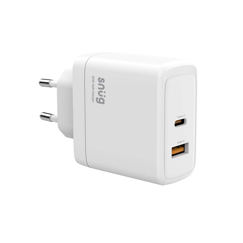 SNUG Two Port GAN Wall Charger 65W