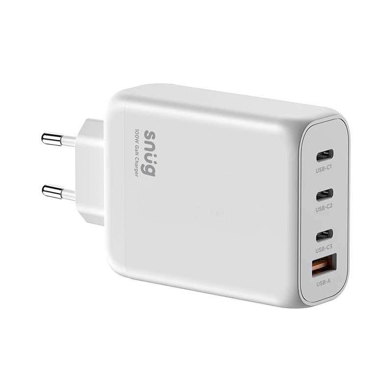 SNUG Four Port GAN Wall Charger 100W