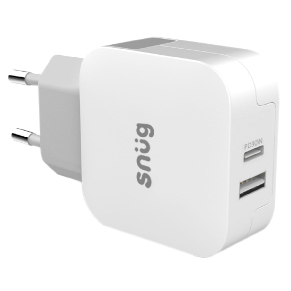 Snug 2 Port 42W PD Wall Charger White