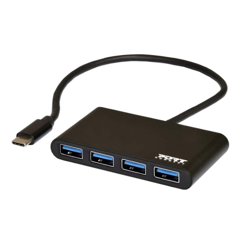 Port Designs USB Hub Black