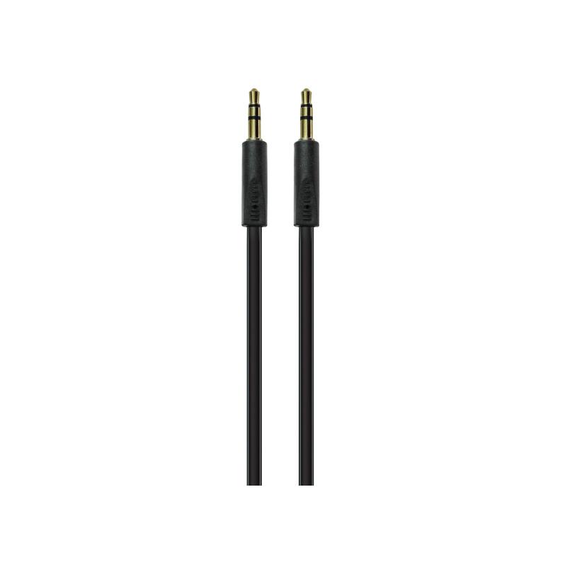 Volkano Slim Series Aux Cable 2m Black - Techmarkit
