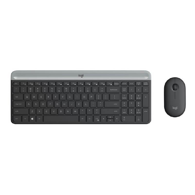 Logitech MK470 Graphite Slim Wireless Keyboard and Mouse Combo - Techmarkit