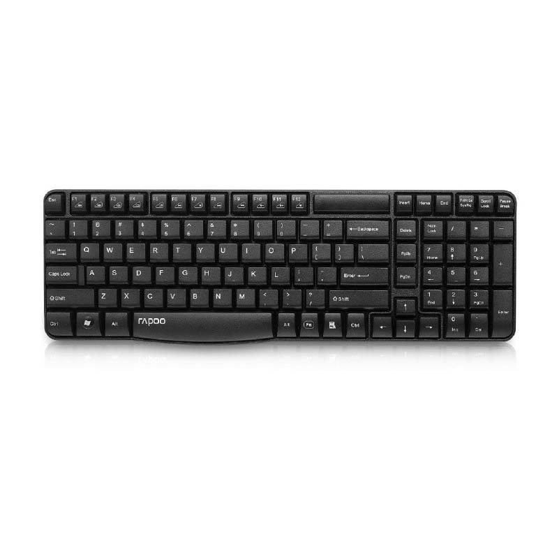 Rapoo E1050 Wireless Keyboard Black - Techmarkit