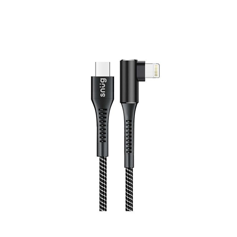 Snug O&#39;Copper USB Type C To MFI Stand Function 60W 1.2M Cable Black