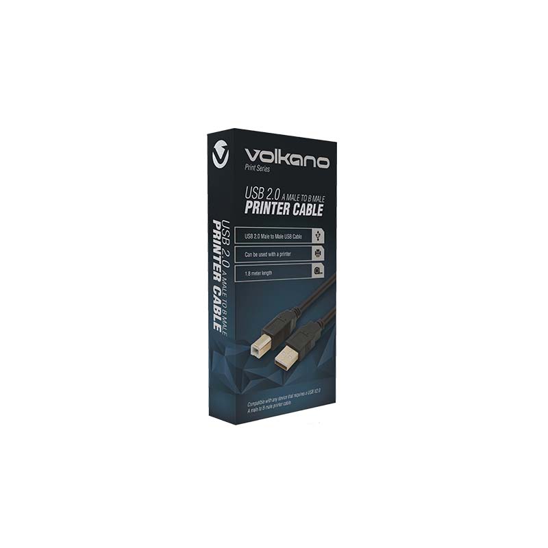 Volkano Print Series USB Printer 1.8 Meter Black Cable